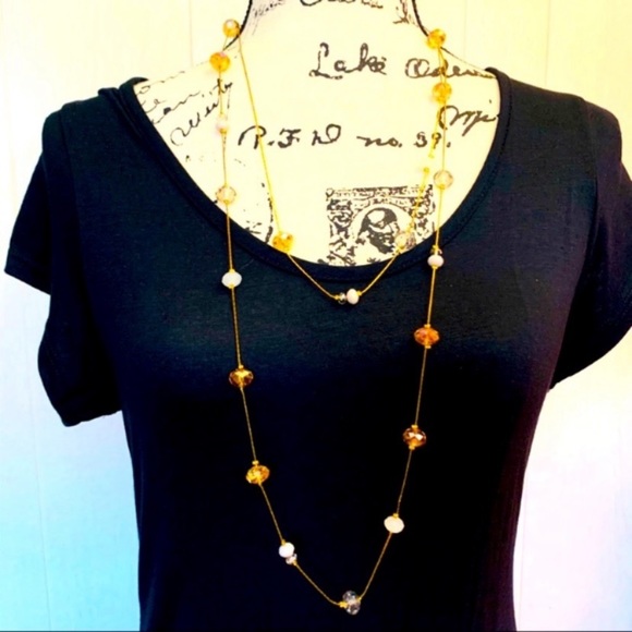 Ali Kahn New York Floating Glass Bead Necklace - Picture 7 of 7